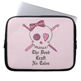 The Dead Craft No Tales (Pink Background) Laptop Sleeve