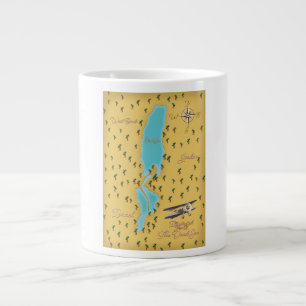 The Dead Sea vintage map Large Coffee Mug