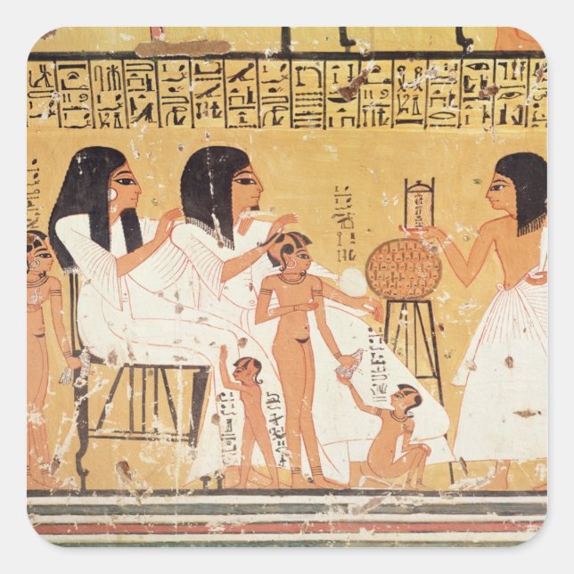 The dead, their family and their servants square sticker (Front)