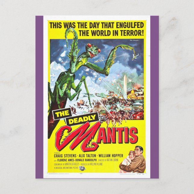 THE DEADLY MANTIS Poster Postcard (Front)