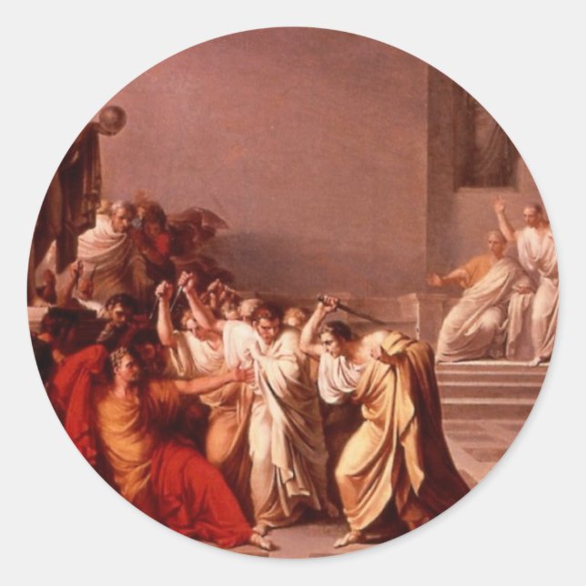 The Death of Caesar Classic Round Sticker (Front)
