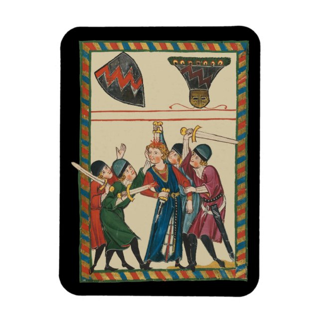 The Death Of Reinmar von Brennenberg Mediaeval Art Magnet (Vertical)