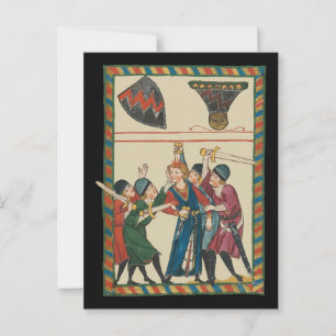 The Death Of Reinmar von Brennenberg Mediaeval Art Postcard