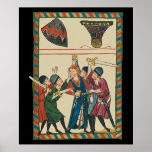 The Death Of Reinmar von Brennenberg Mediaeval Art Poster