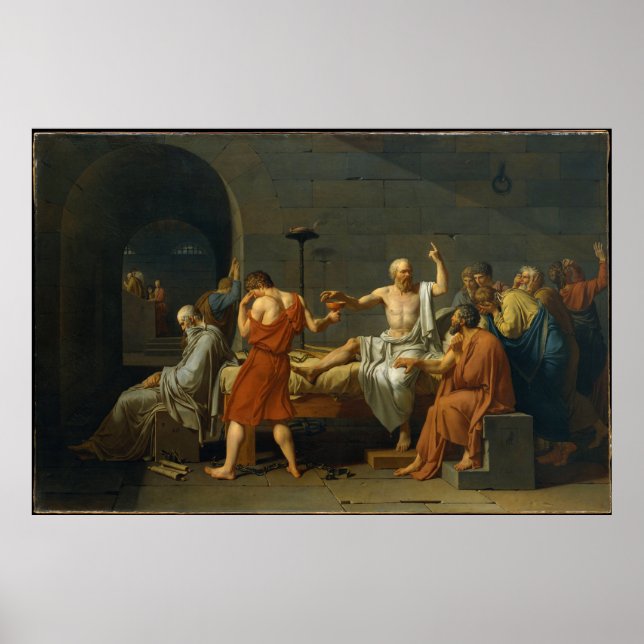 The Death of Socrates by Jacques-Louis David 1787 Poster (Front)