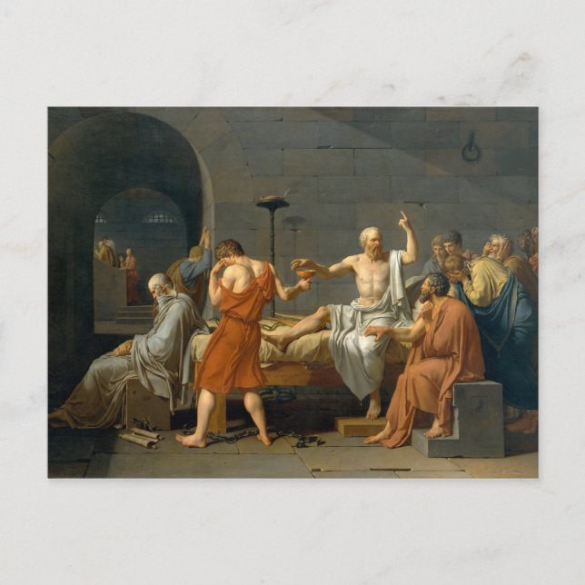 The Death of Socrates by Jacques-Louis David Postcard (Front)