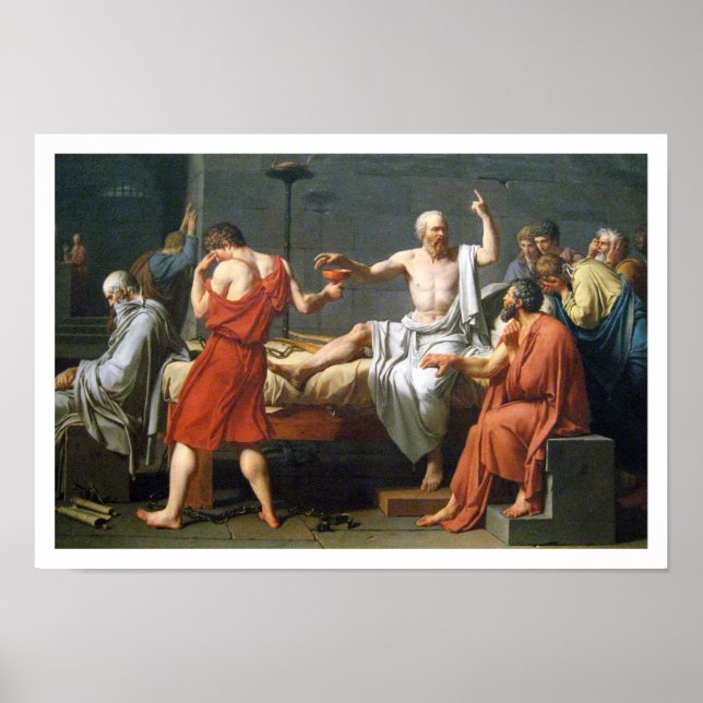 The Death of Socrates by  Jacques-Louis David Poster (Front)