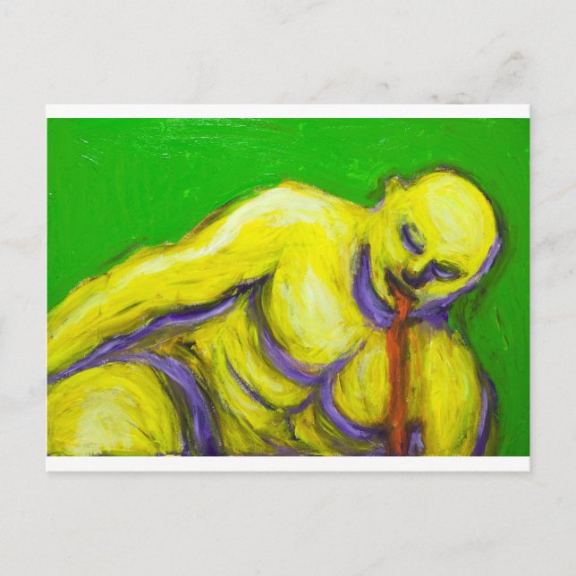 The Death of Socrates (expressionism portrait) Postcard (Front)