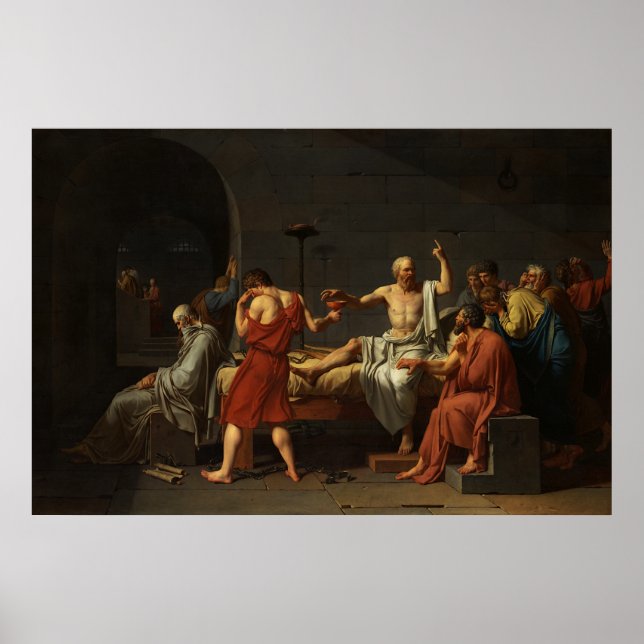 The Death of Socrates, Jacques-Louis David  Poster (Front)