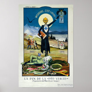 "The Death of the Green Fairy", Absinthe Poster