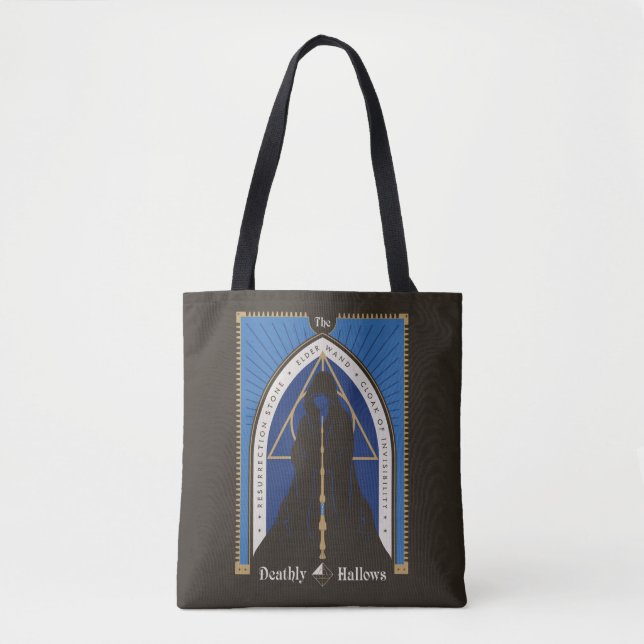 The Deathly Hallows Cloak, Wand, & Stone Tote Bag (Front)
