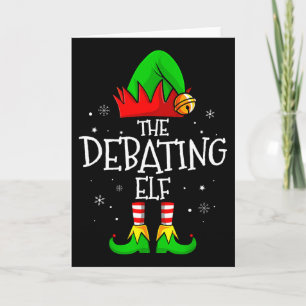 The Debyting Elf Group Matching Family Christmas M Card