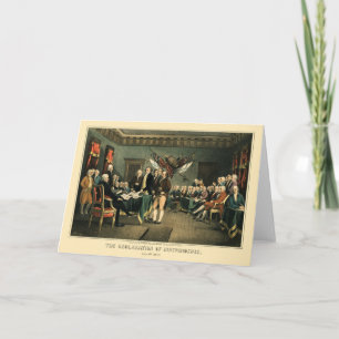 The Declaration of Independence, 1850, Restored Card