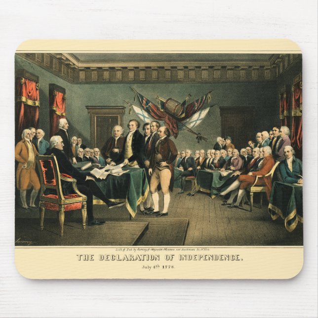 The Declaration of Independence, 1850, Restored Mouse Pad (Front)