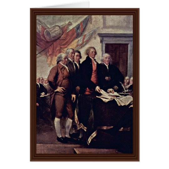 The Declaration Of Independence Detail By Trumbull Card