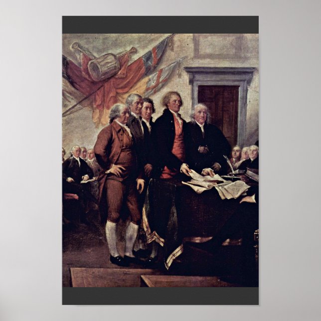The Declaration Of Independence Detail By Trumbull Poster (Front)