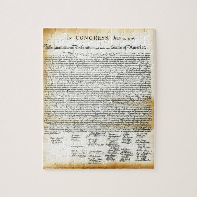 The Declaration of Independence Jigsaw Puzzle (Vertical)
