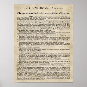 The Declaration of Independence Poster