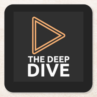 The Deep Dive Stubby Holder Square Paper Coaster