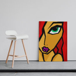 The deep stare - abstract art poster