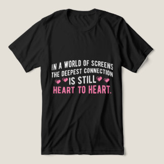 The deepest connection is still heart to heart Tri-Blend shirt