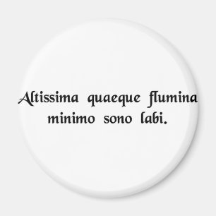 The deepest rivers flow with the least sound. magnet