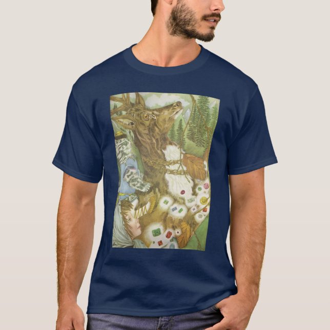 The Deer and The Cat and The Jewels T-Shirt (Front)