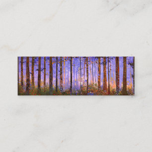 The Deer’s Secret Path  -  Wide Woodland Landscape Mini Business Card