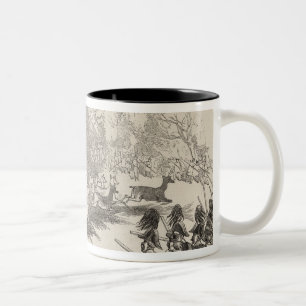 The Deer Shooting at Gotha Two-Tone Coffee Mug