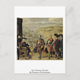 The Defence Of Cadiz By Francisco De Zurbaran Postcard