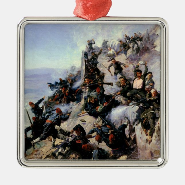 The Defence of the Eagle Aerie Metal Tree Decoration (Front)