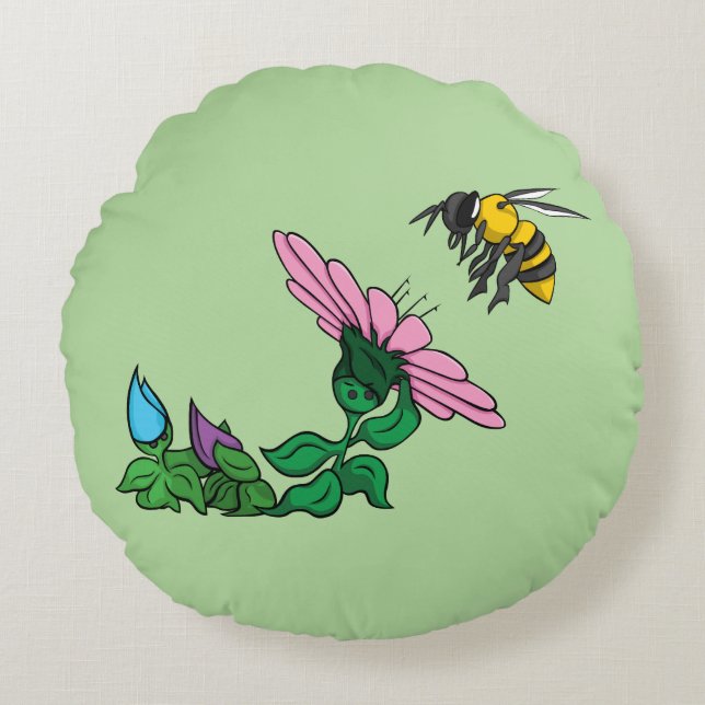 The Defender Round Pillow (Front)