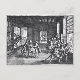 The Defenestration of Prague in 1618 Postcard