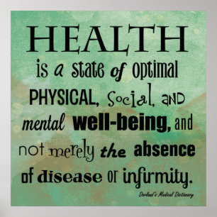 The Definition of Health Chiropractic Poster