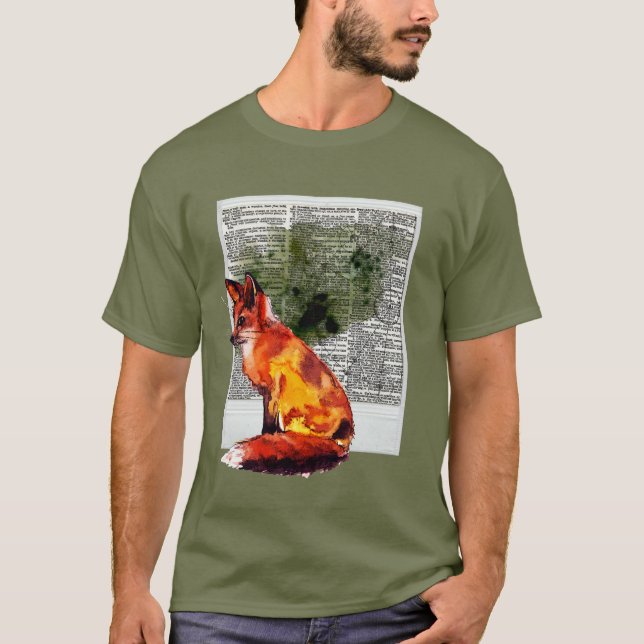 The Definitive Fox Instant Photo Watercolor T-Shirt (Front)