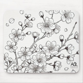 The Delicate Beauty of Cherry Blossoms Mouse Pad