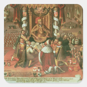 The Delivery of the Augsburg Confession Square Sticker