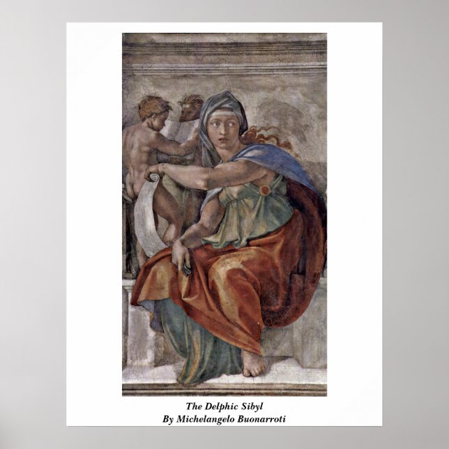 The Delphic Sibyl By Michelangelo Buonarroti Poster (Front)