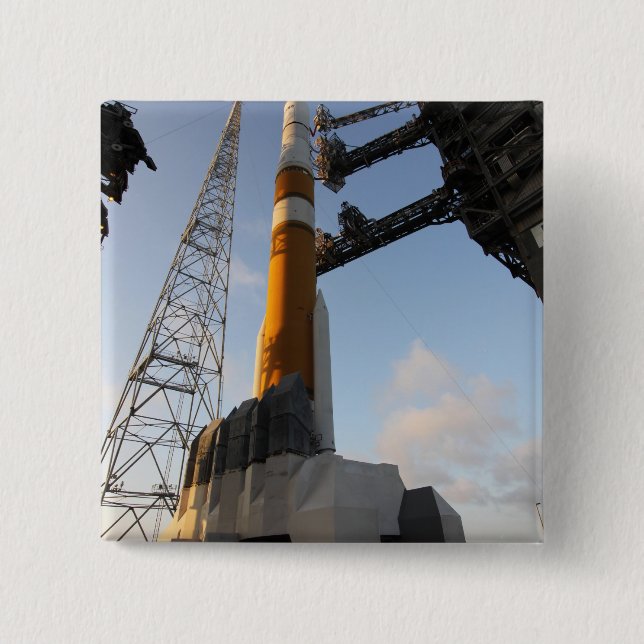 The Delta IV rocket 15 Cm Square Badge (Front)