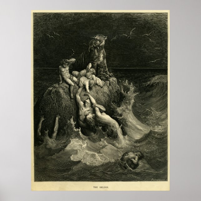 The Deluge by Gustave Dore based on Noah's Ark Poster (Front)