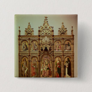 The Demidoff Altarpiece, 1476 15 Cm Square Badge