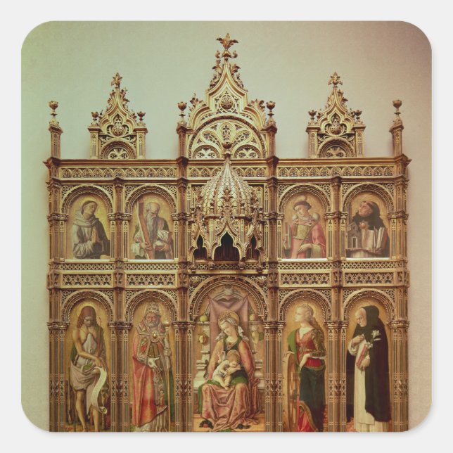 The Demidoff Altarpiece, 1476 Square Sticker (Front)