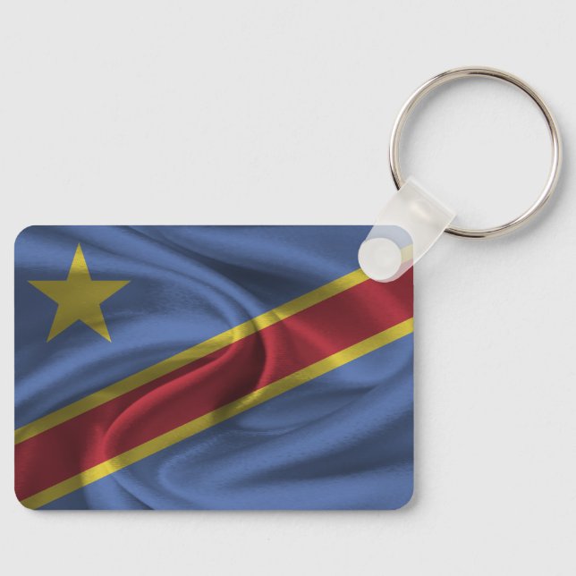 The Democratic Republic of the Congo Flag Keychain (Front)
