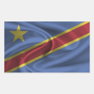 The Democratic Republic of the Congo Flag Rectangular Sticker