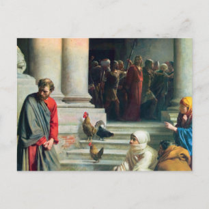 The Denial of Peter by Carl Bloch Postcard