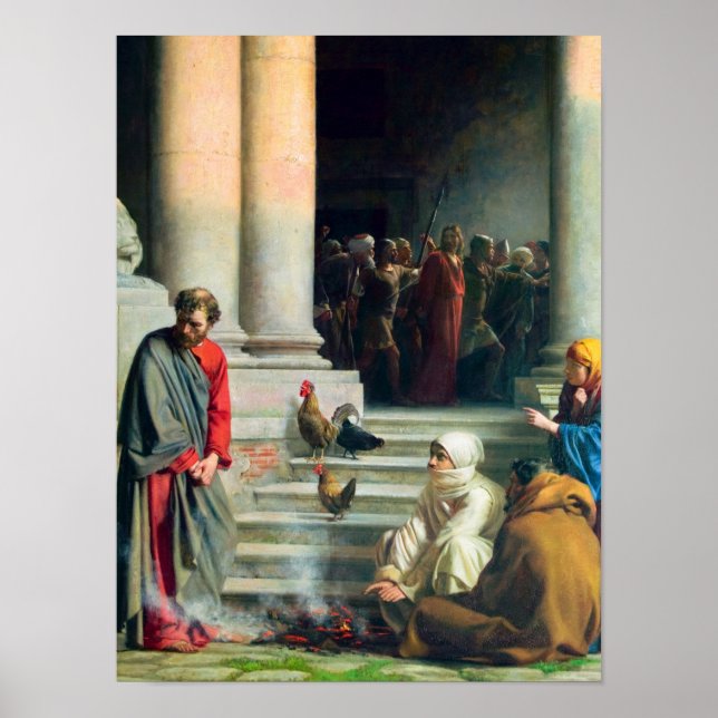 The Denial of Peter by Carl Bloch Poster (Front)