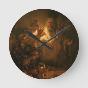 The Denial of St. Peter, 1660 (oil on canvas) Round Clock