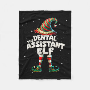 The Dental Istant Elf Family Matching Group Christ Fleece Blanket