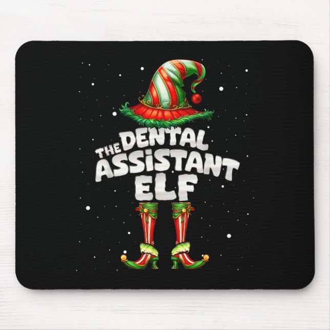 The Dental Istant Elf Family Matching Group Christ Mouse Pad (Front)