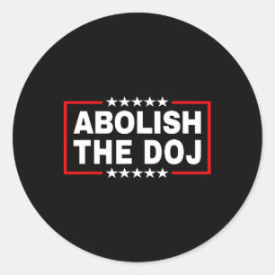 The Department Of Justice (doj) Pro Trump Classic Round Sticker